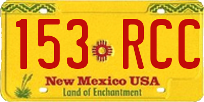 NM license plate 153RCC