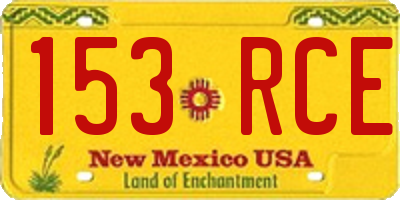 NM license plate 153RCE