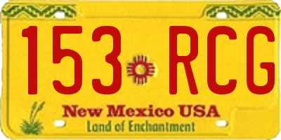 NM license plate 153RCG