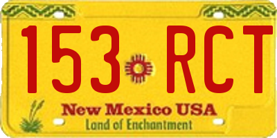 NM license plate 153RCT