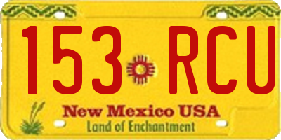 NM license plate 153RCU