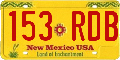 NM license plate 153RDB