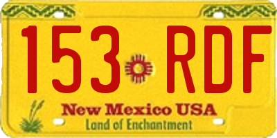NM license plate 153RDF