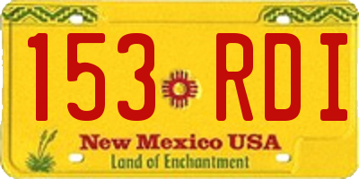 NM license plate 153RDI