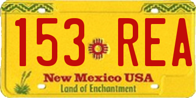 NM license plate 153REA