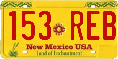 NM license plate 153REB