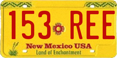 NM license plate 153REE
