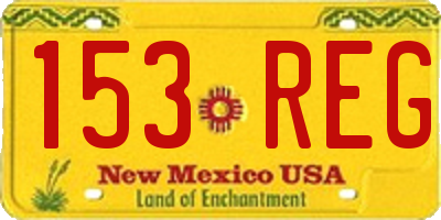 NM license plate 153REG