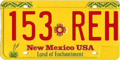 NM license plate 153REH