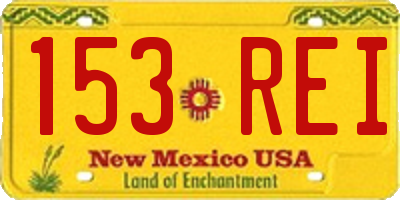 NM license plate 153REI