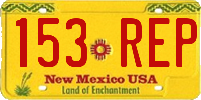 NM license plate 153REP