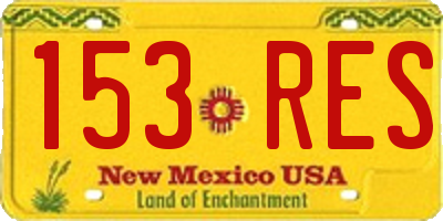 NM license plate 153RES
