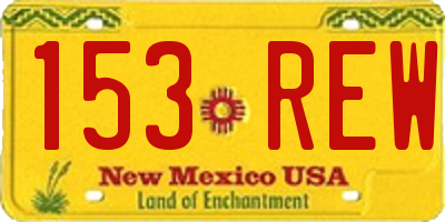 NM license plate 153REW