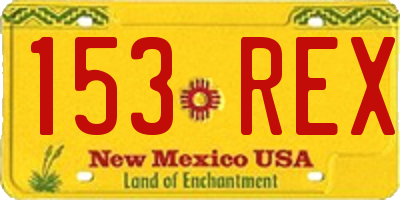 NM license plate 153REX