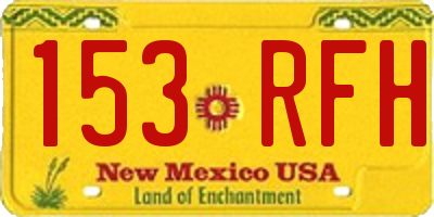 NM license plate 153RFH