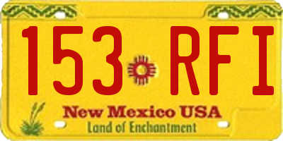NM license plate 153RFI