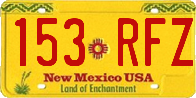 NM license plate 153RFZ