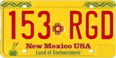 NM license plate 153RGD