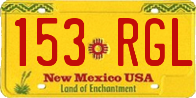 NM license plate 153RGL