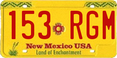 NM license plate 153RGM