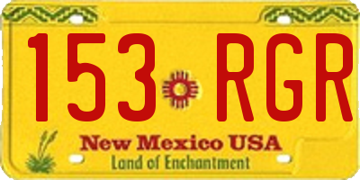 NM license plate 153RGR