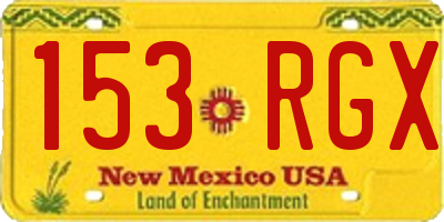 NM license plate 153RGX