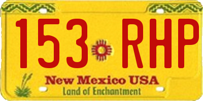 NM license plate 153RHP