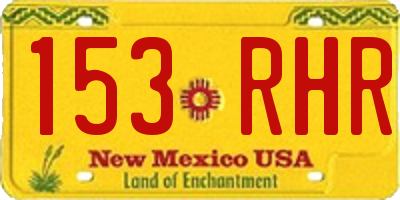 NM license plate 153RHR