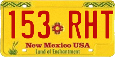 NM license plate 153RHT