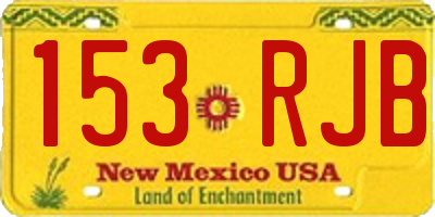 NM license plate 153RJB