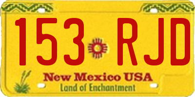 NM license plate 153RJD