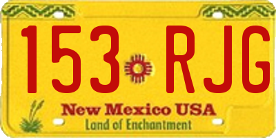 NM license plate 153RJG