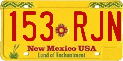 NM license plate 153RJN