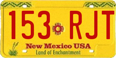 NM license plate 153RJT