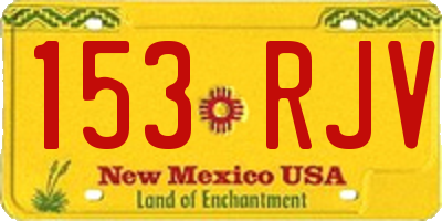 NM license plate 153RJV