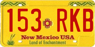 NM license plate 153RKB