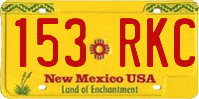 NM license plate 153RKC