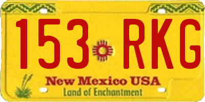 NM license plate 153RKG