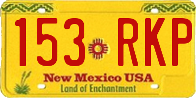 NM license plate 153RKP