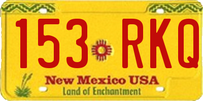 NM license plate 153RKQ