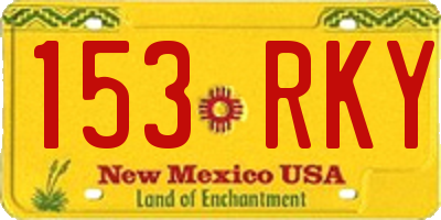 NM license plate 153RKY