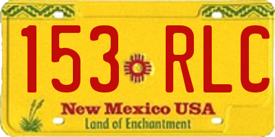 NM license plate 153RLC