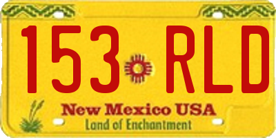 NM license plate 153RLD