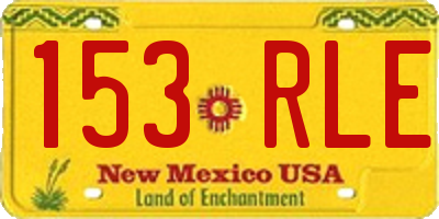 NM license plate 153RLE