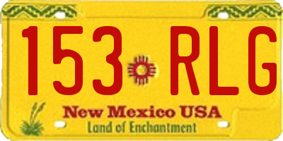 NM license plate 153RLG