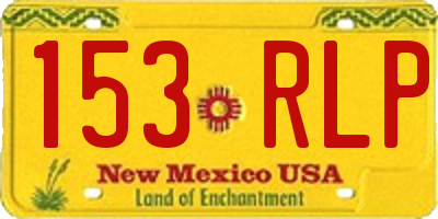 NM license plate 153RLP