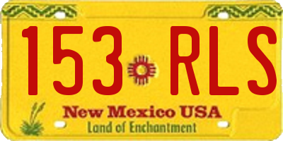 NM license plate 153RLS
