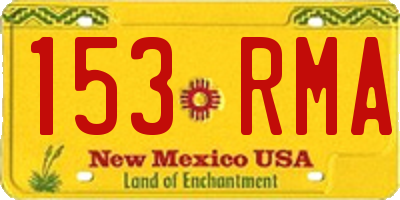 NM license plate 153RMA