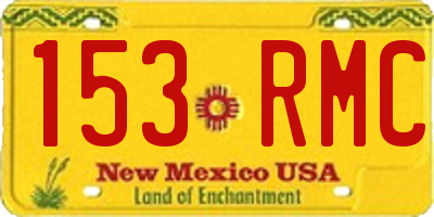 NM license plate 153RMC