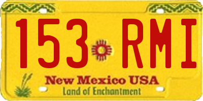 NM license plate 153RMI
